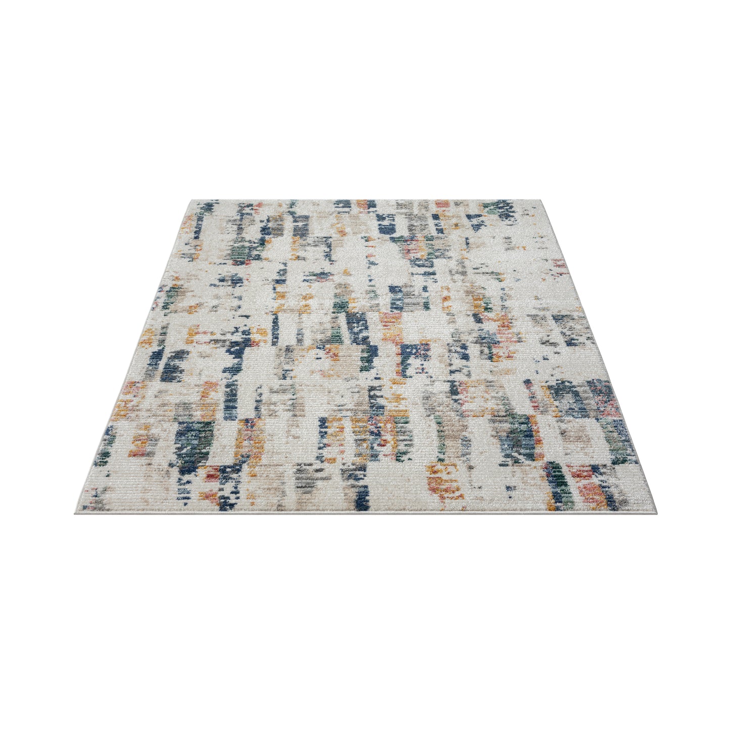 Bristol-82136 Contemporary Power-Loomed Blue/Orange Jute Indoor Area Rug - LR Home
