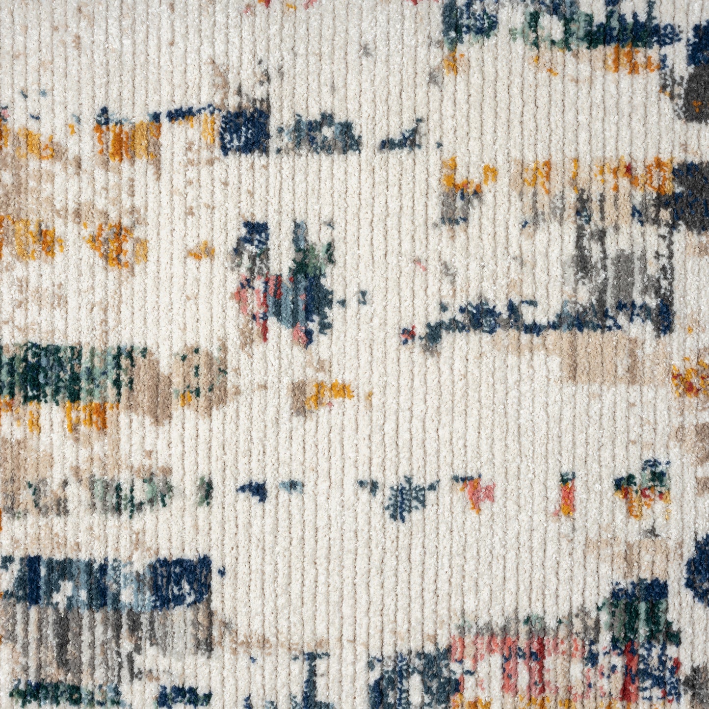 BRIST-82136 Modern/Contemporary Machine Made Blue/Orange Polyester Blend Indoor Area Rugs - LR Home