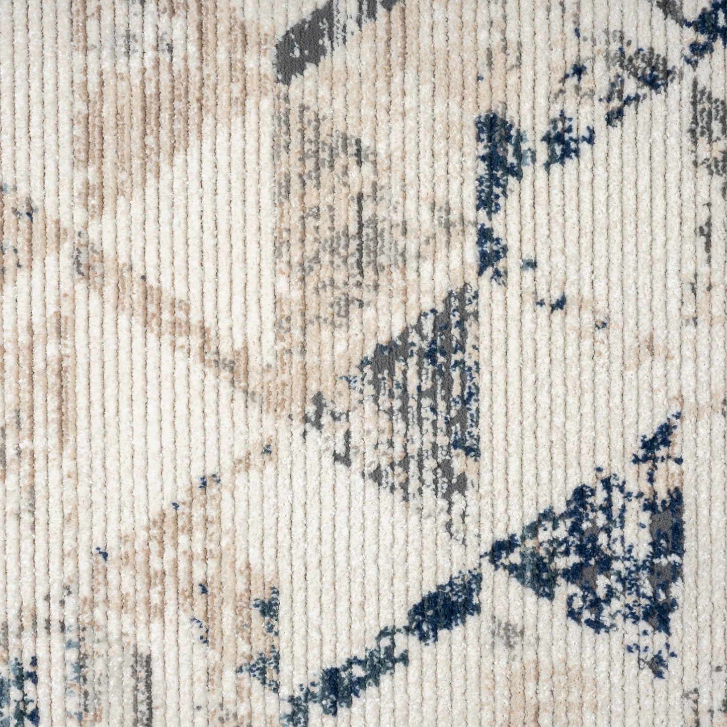 BRIST-82137 Modern/Contemporary Machine Made Ivory/Blue Polyester Blend Indoor Area Rugs - LR Home