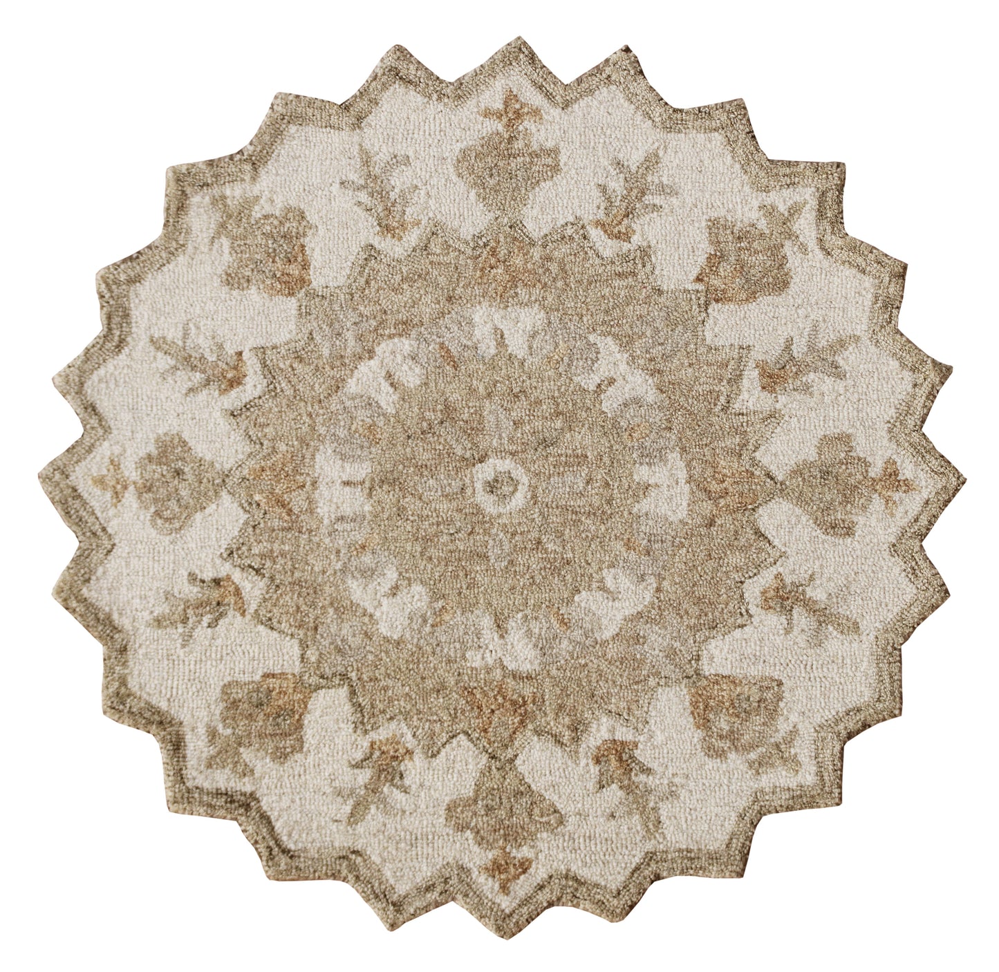 BROSE-21706 Transitional/Casual Hand-Woven Beige Natural Wool Indoor Area Rugs - LR Home