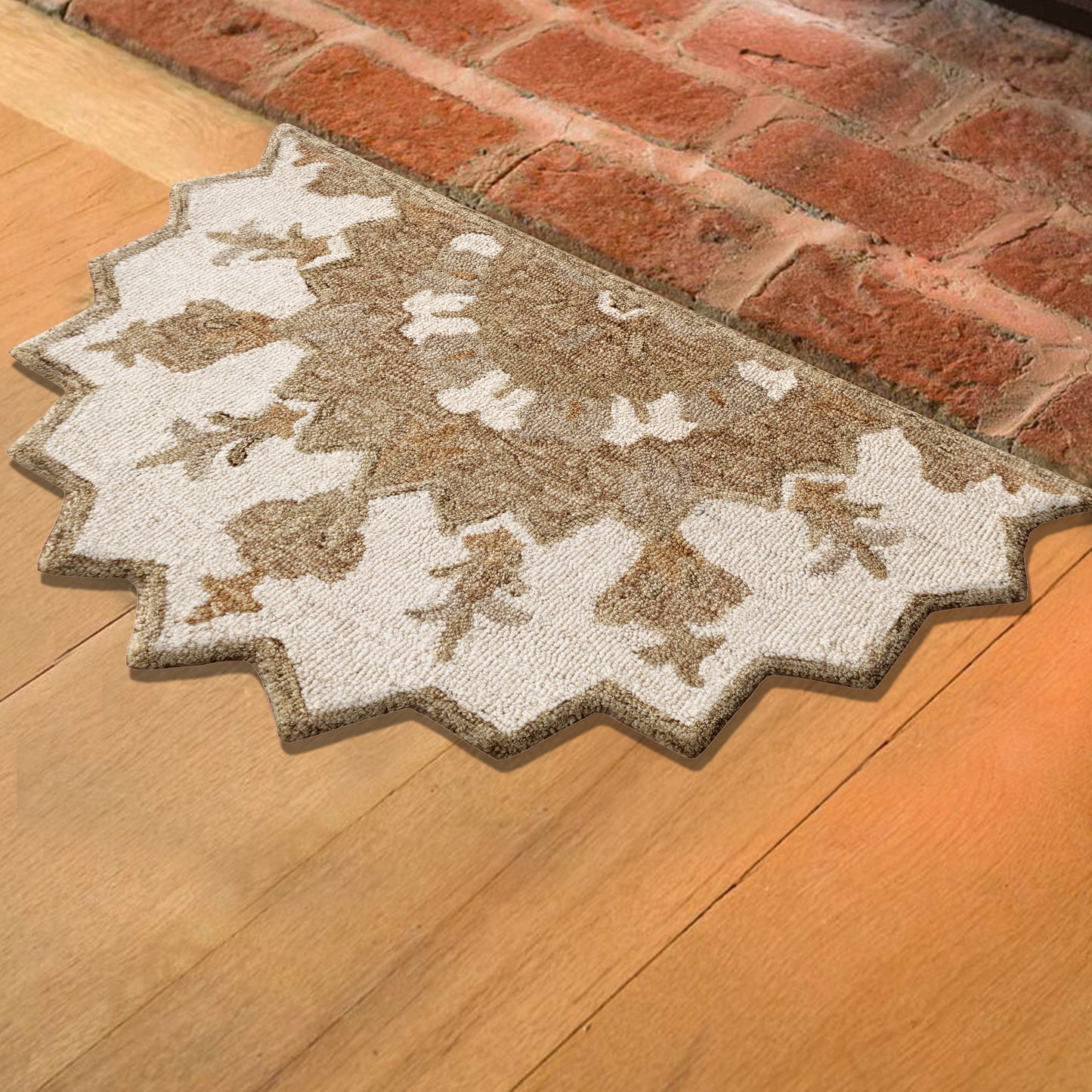 BROSE-21706 Transitional/Casual Hand-Woven Beige Natural Wool Indoor Area Rugs - LR Home