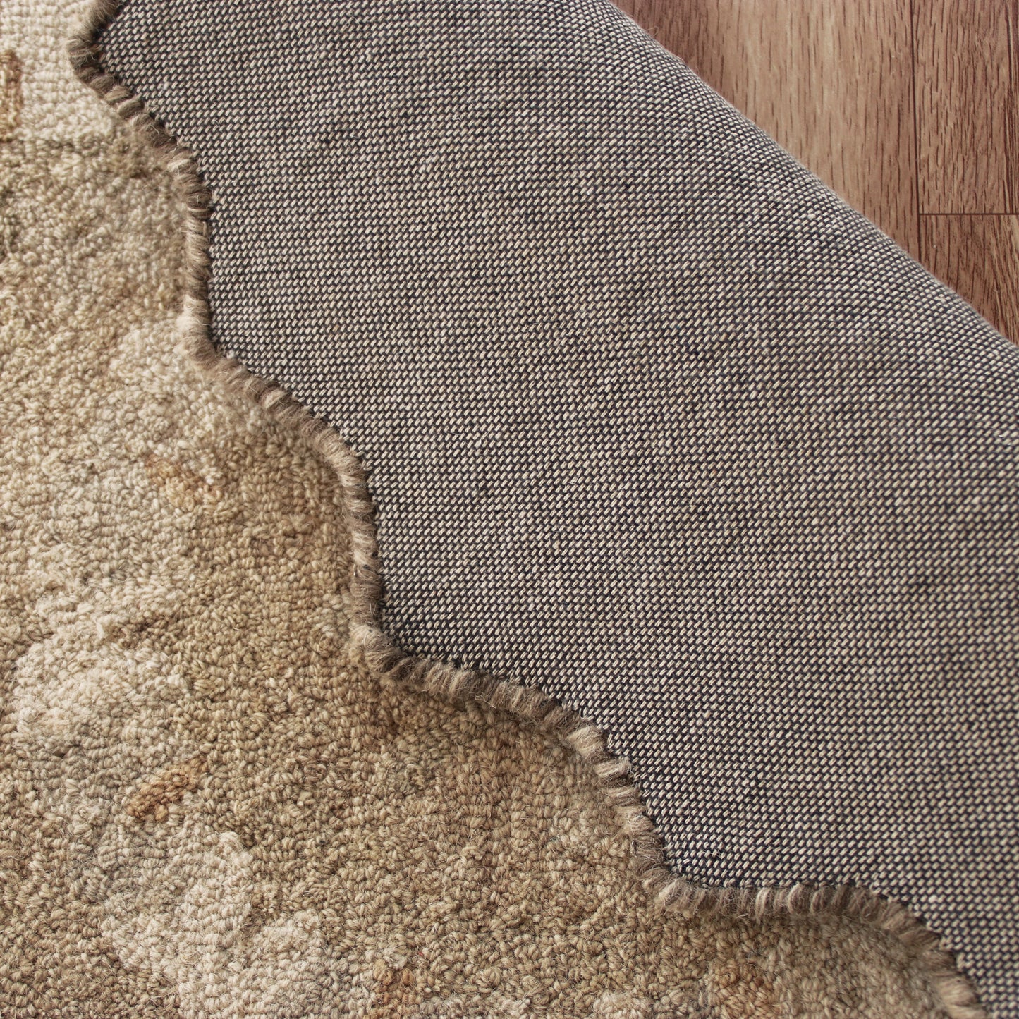 BROSE-21706 Transitional/Casual Hand-Woven Beige Natural Wool Indoor Area Rugs - LR Home