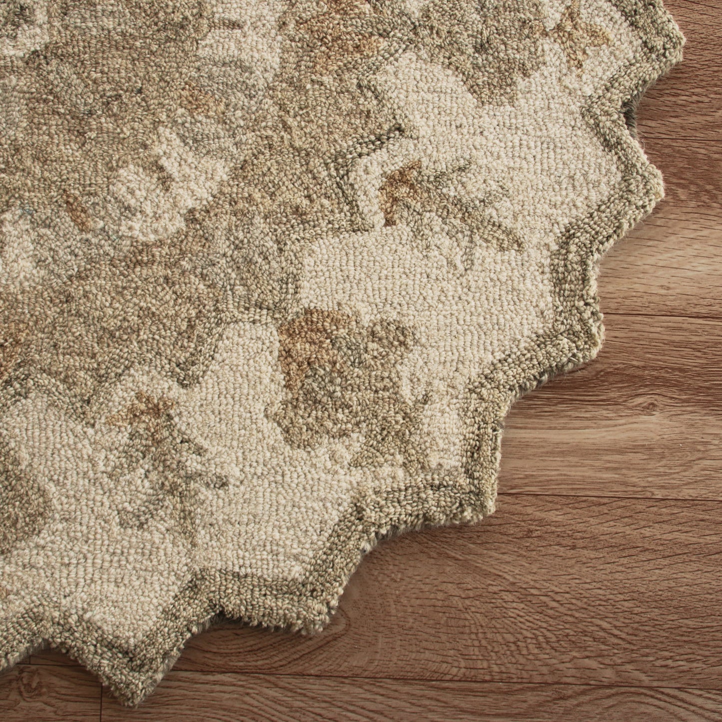 BROSE-21706 Transitional/Casual Hand-Woven Beige Natural Wool Indoor Area Rugs - LR Home