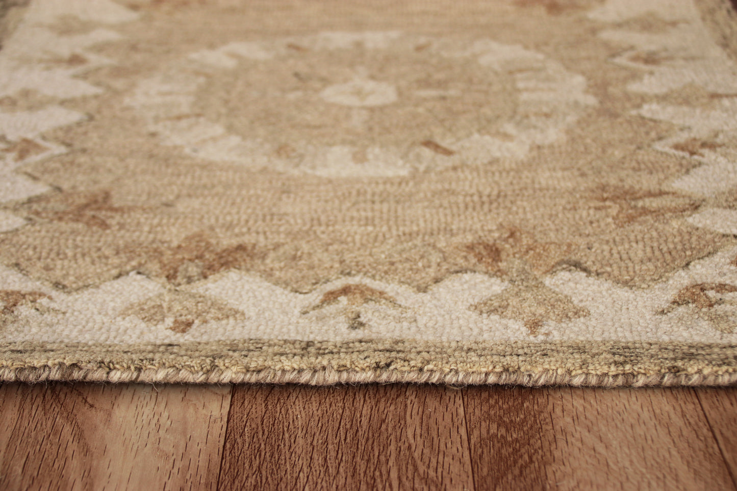 BROSE-21706 Transitional/Casual Hand-Woven Beige Natural Wool Indoor Area Rugs - LR Home