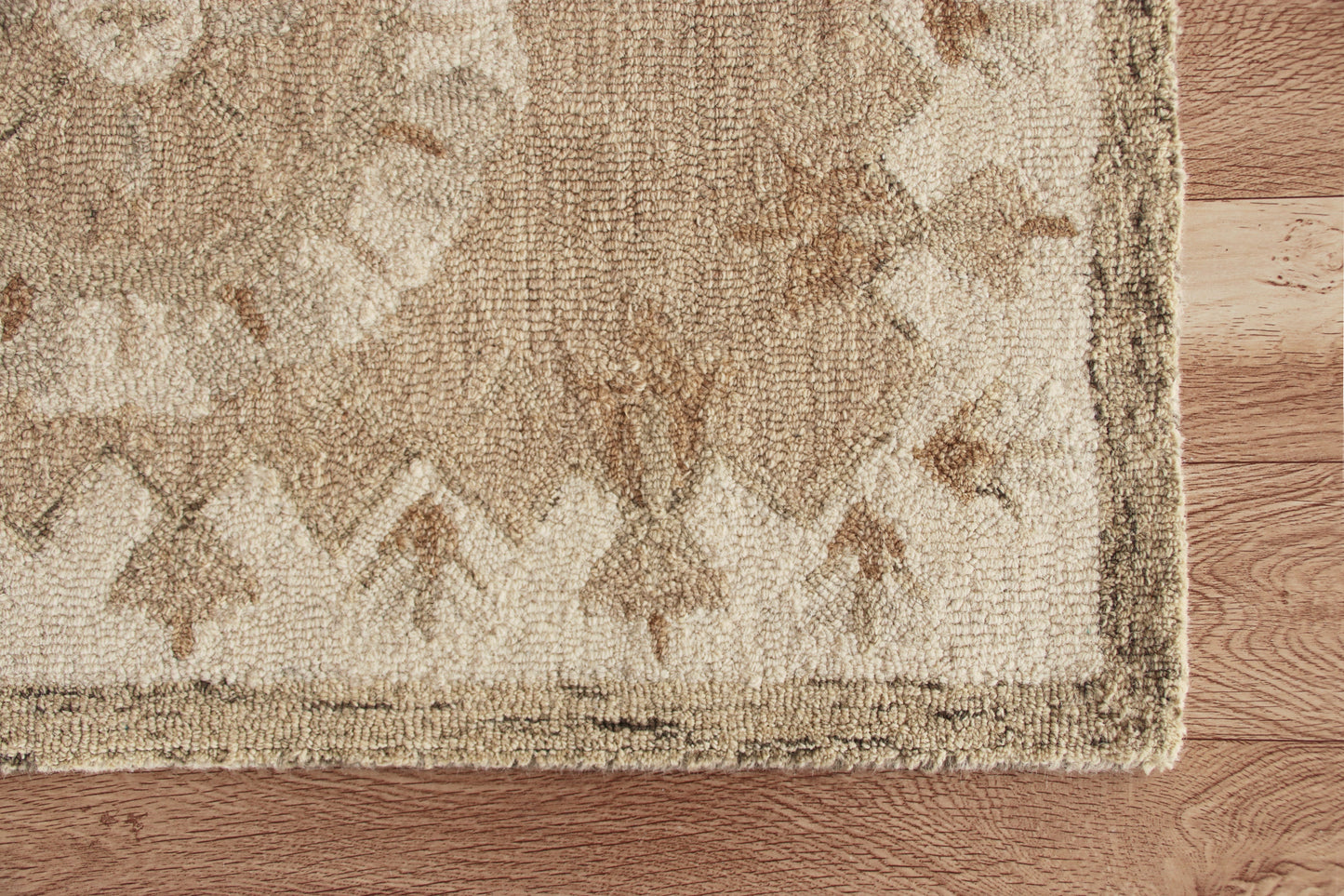 BROSE-21706 Transitional/Casual Hand-Woven Beige Natural Wool Indoor Area Rugs - LR Home