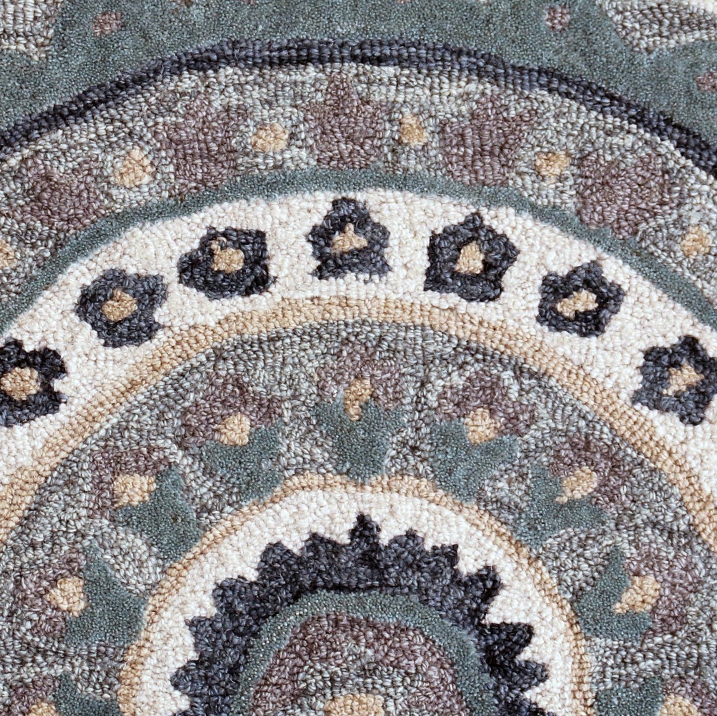 BROSE-21708 Transitional/Casual Hand-Woven Gray/Blue Natural Wool Indoor Area Rugs - LR Home