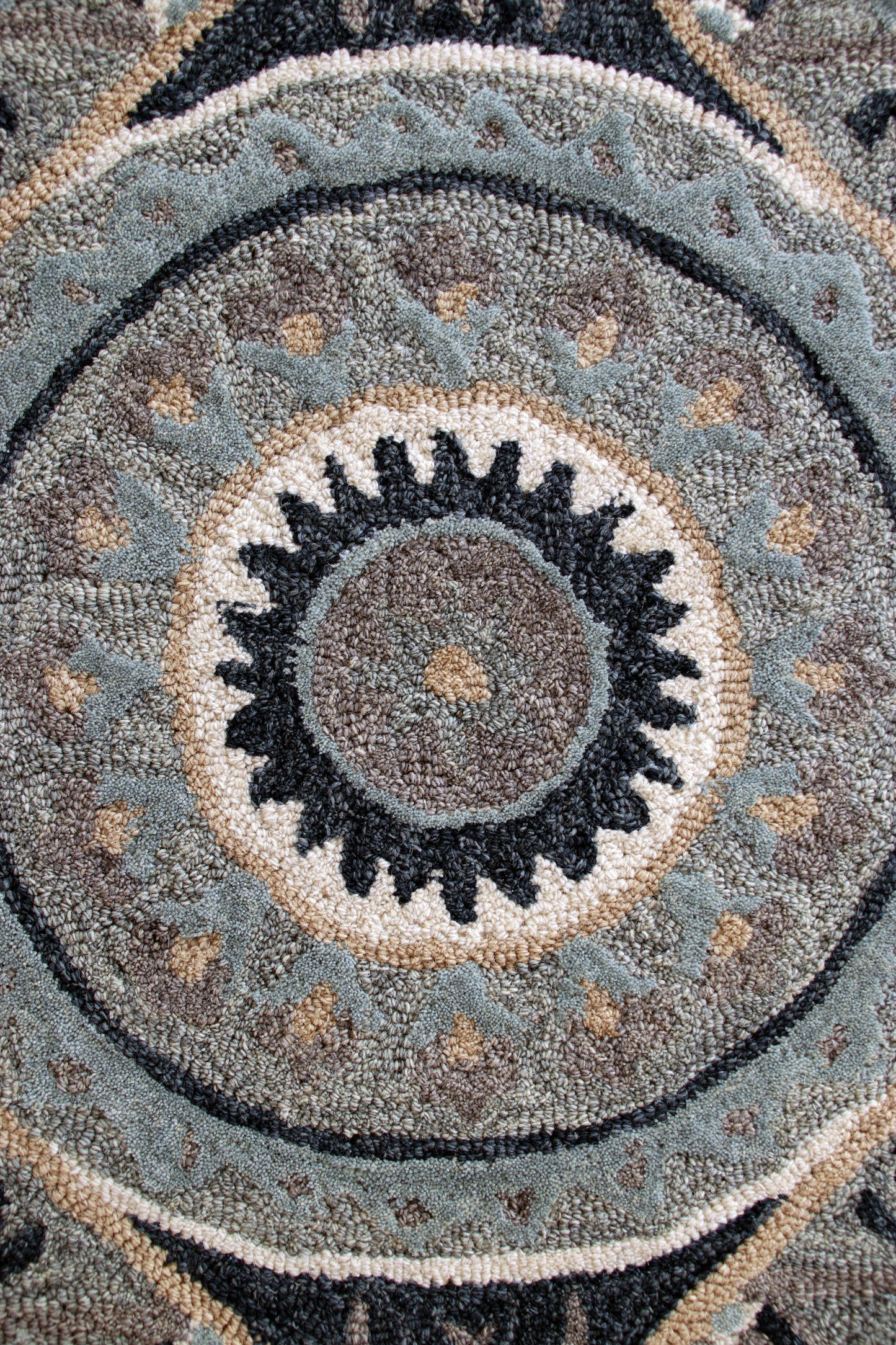 BROSE-21708 Transitional/Casual Hand-Woven Gray/Blue Natural Wool Indoor Area Rugs - LR Home