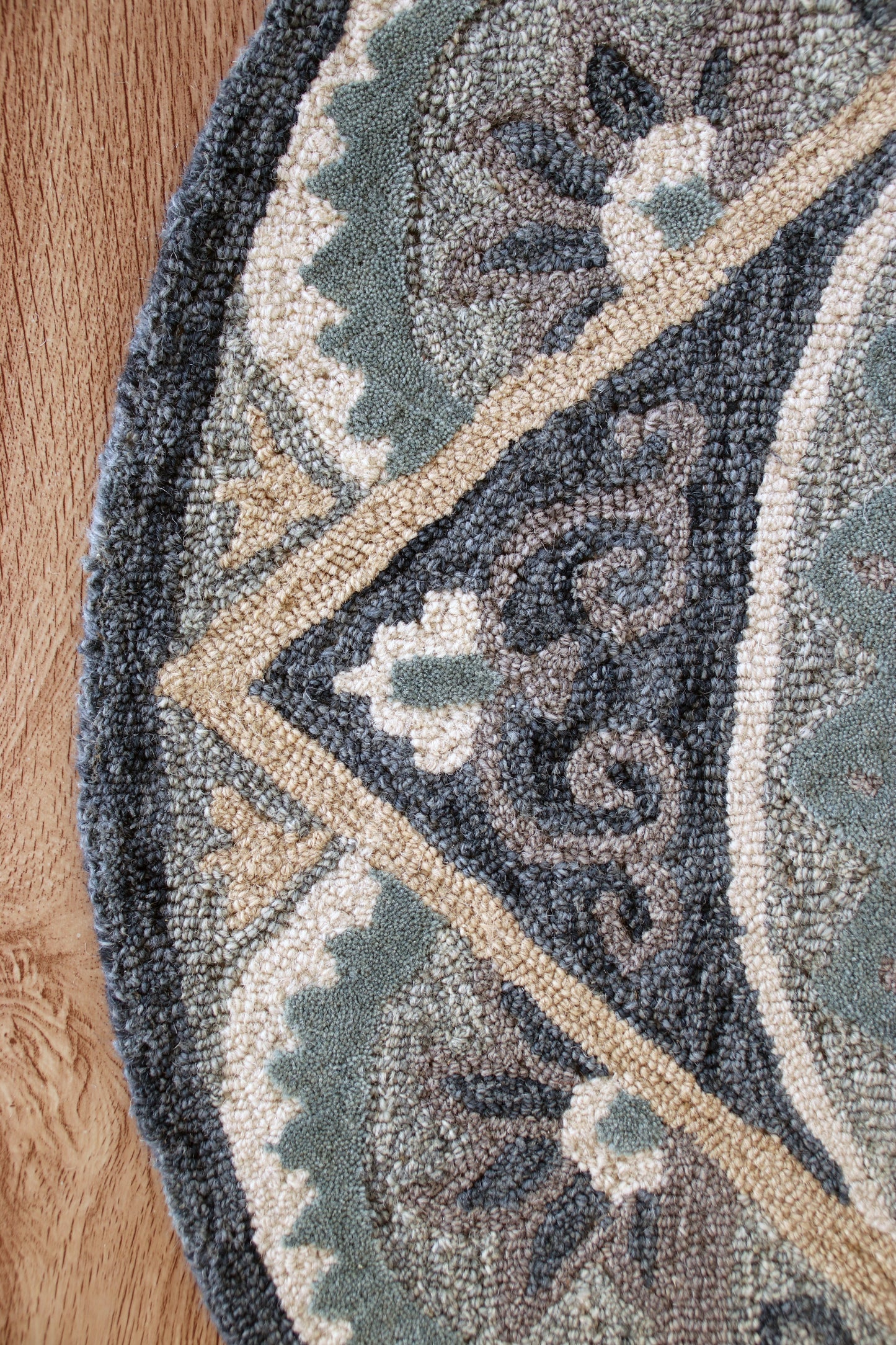 BROSE-21708 Transitional/Casual Hand-Woven Gray/Blue Natural Wool Indoor Area Rugs - LR Home