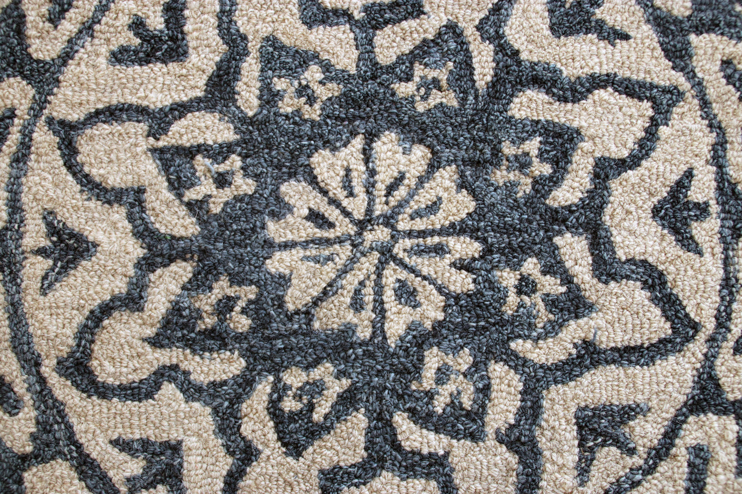 BROSE-21709 Transitional/Casual Hand-Woven Blue/Ivory Natural Wool Indoor Area Rugs - LR Home