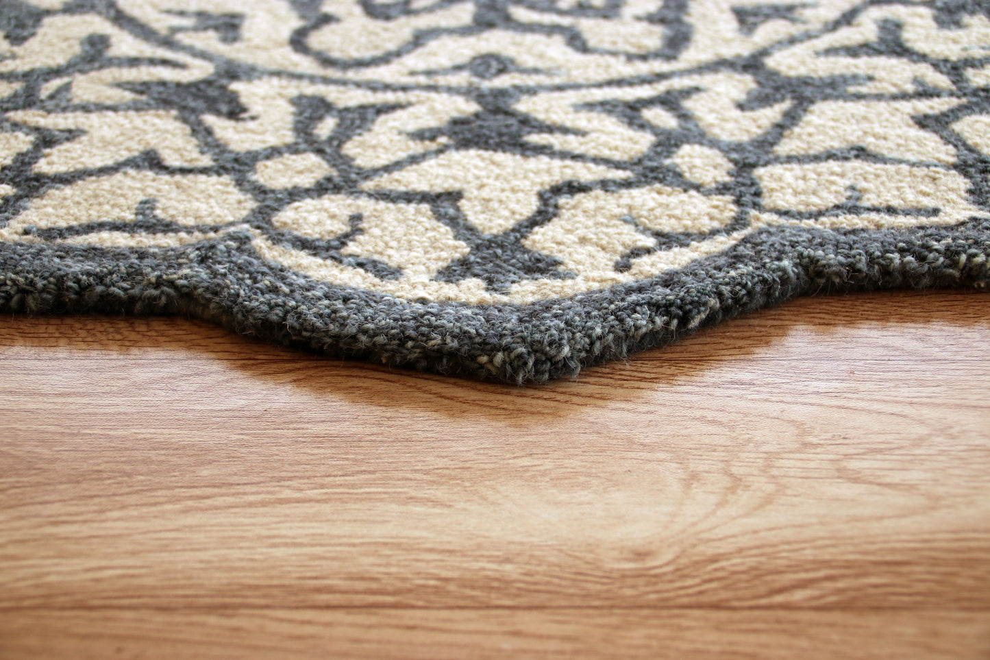 BROSE-21709 Transitional/Casual Hand-Woven Blue/Ivory Natural Wool Indoor Area Rugs - LR Home