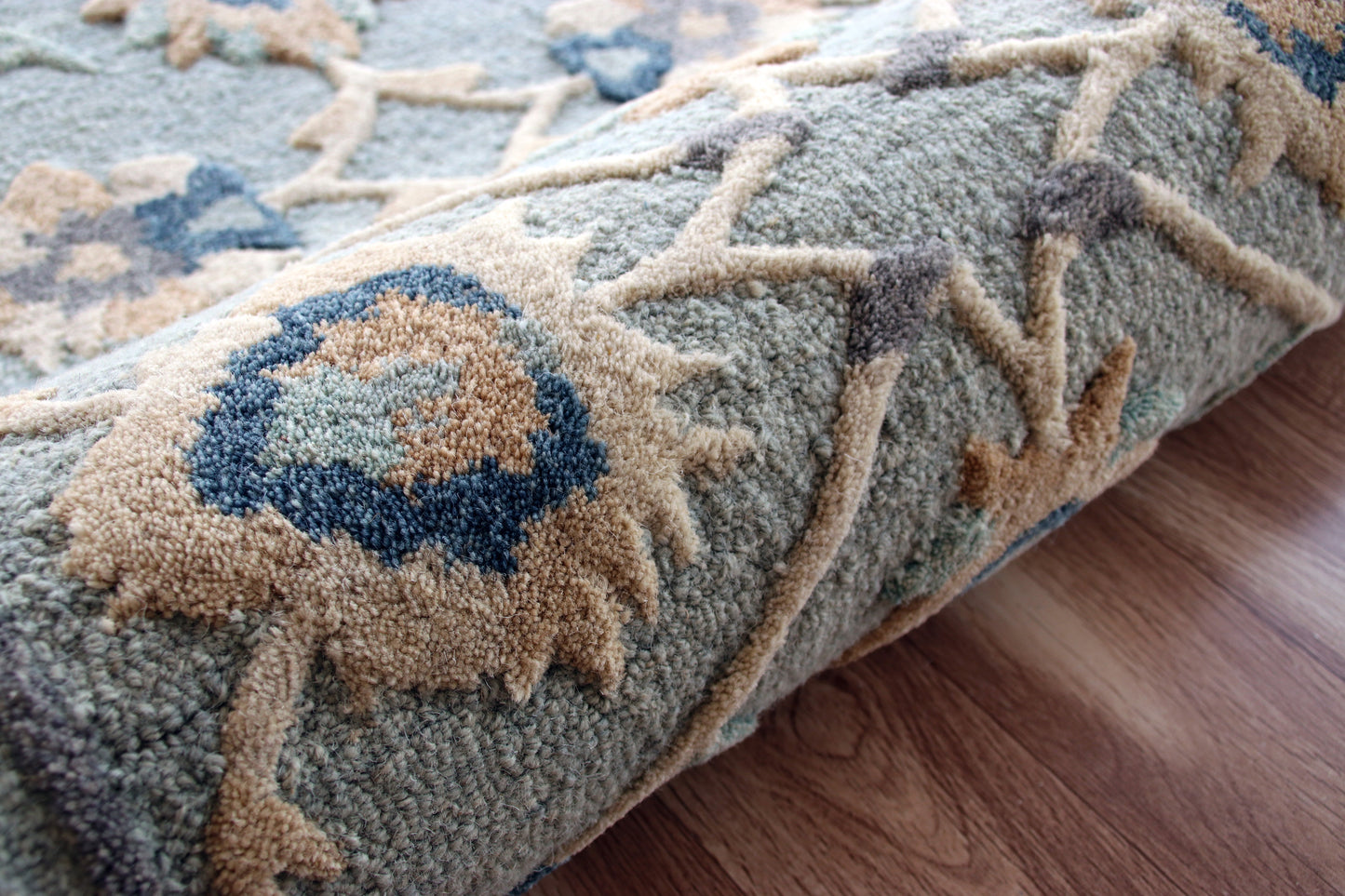 Bella Rose-21710 Farmhouse Hand-Tufted Gray/Beige Cotton Indoor Area Rug - LR Home