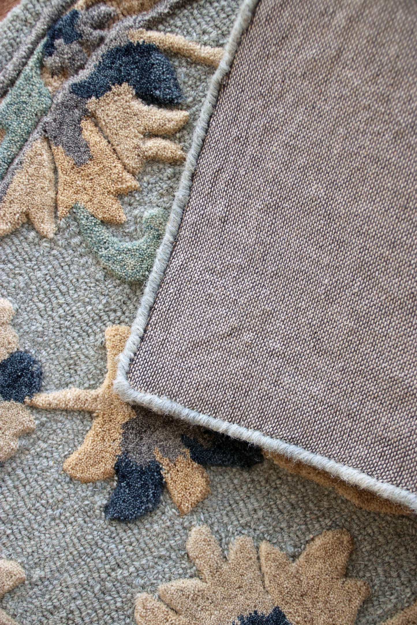 BROSE-21710 Transitional/Casual Hand-Woven Blue/Gray Natural Wool Indoor Area Rugs - LR Home