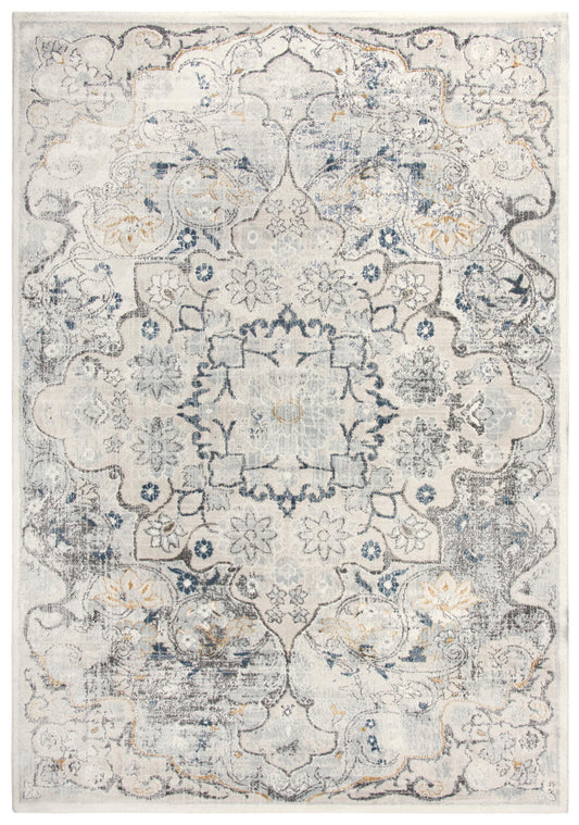 Bristol BRS101 Beige/Blue Machine-Made Rug - Rizzy
