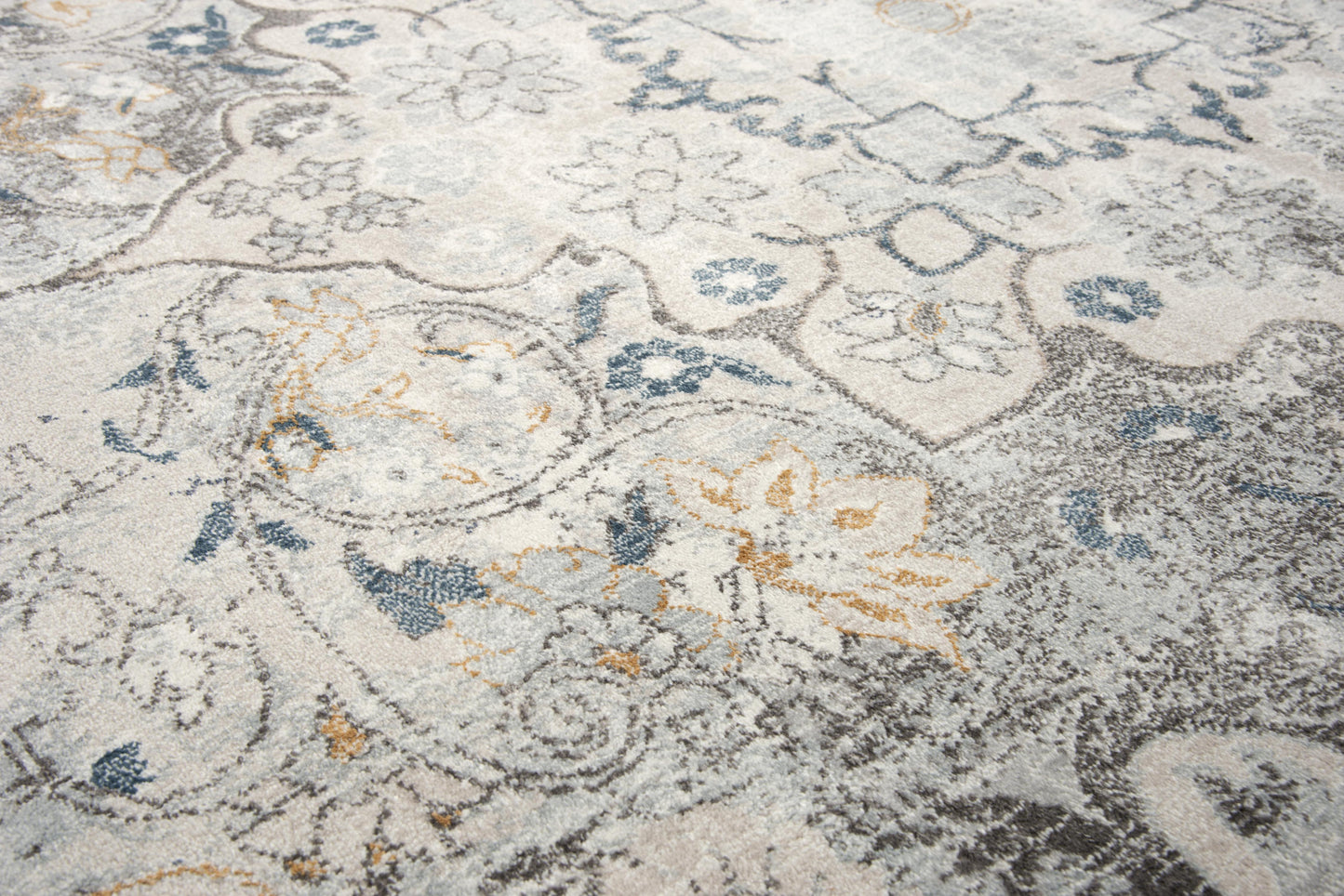 Bristol BRS101 Beige/Blue Machine-Made Rug - Rizzy