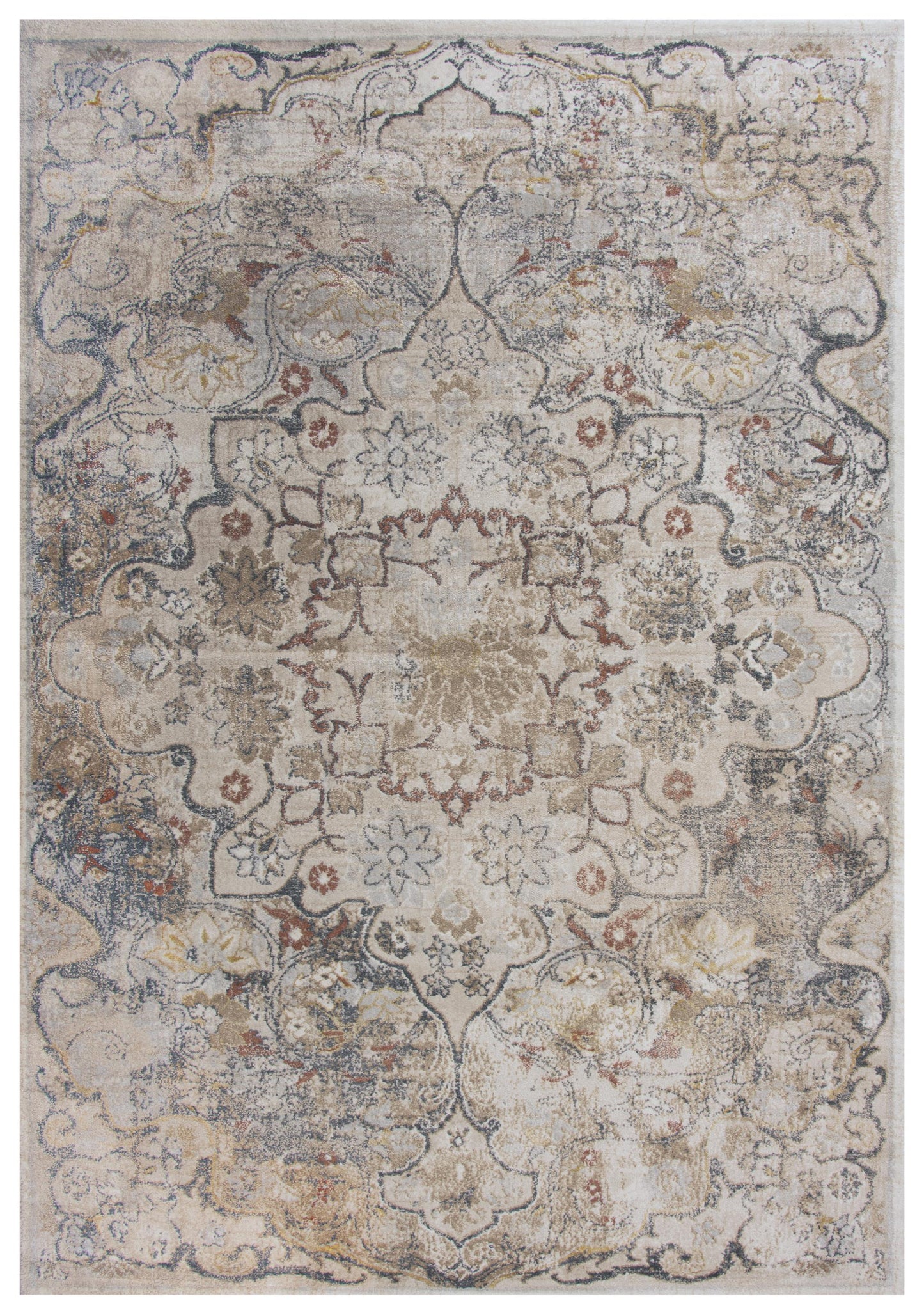 Bristol BRS102 Beige/Copper Machine-Made Rug - Rizzy