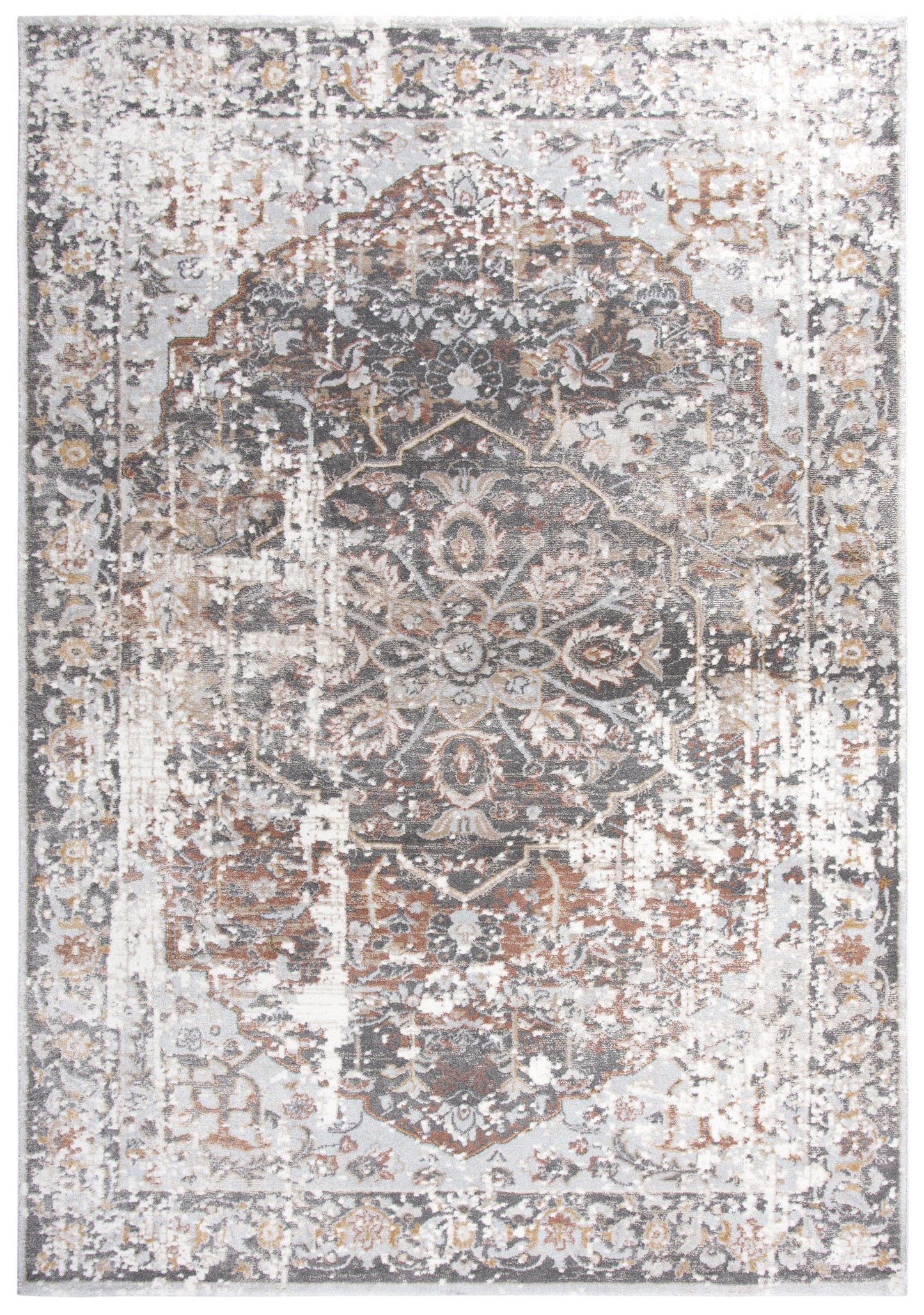 Bristol BRS103 Beige/Copper Machine-Made Rug - Rizzy