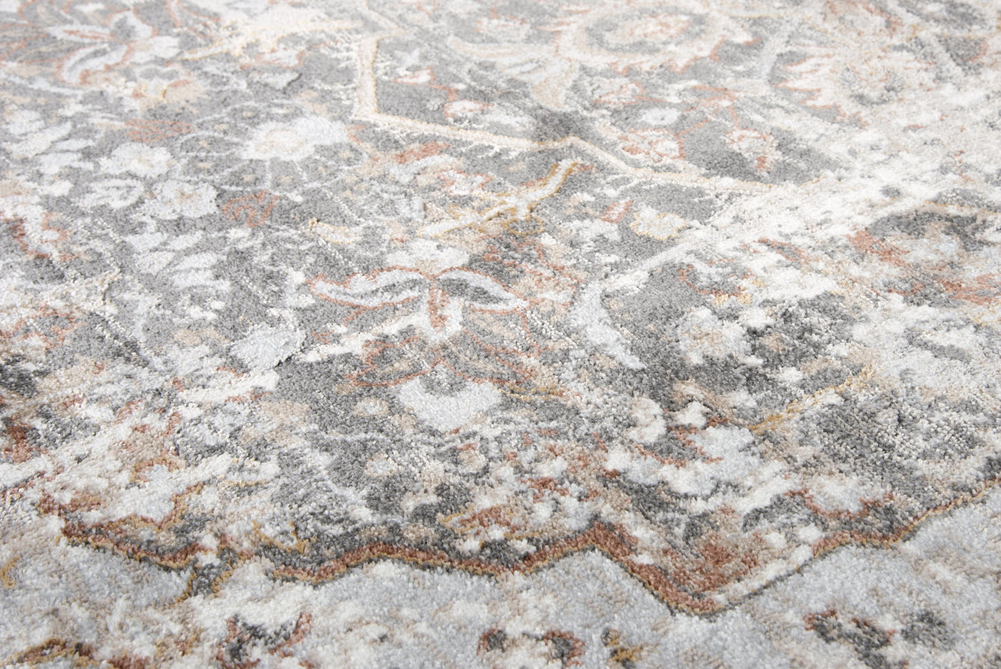 Bristol BRS103 Beige/Copper Machine-Made Rug - Rizzy