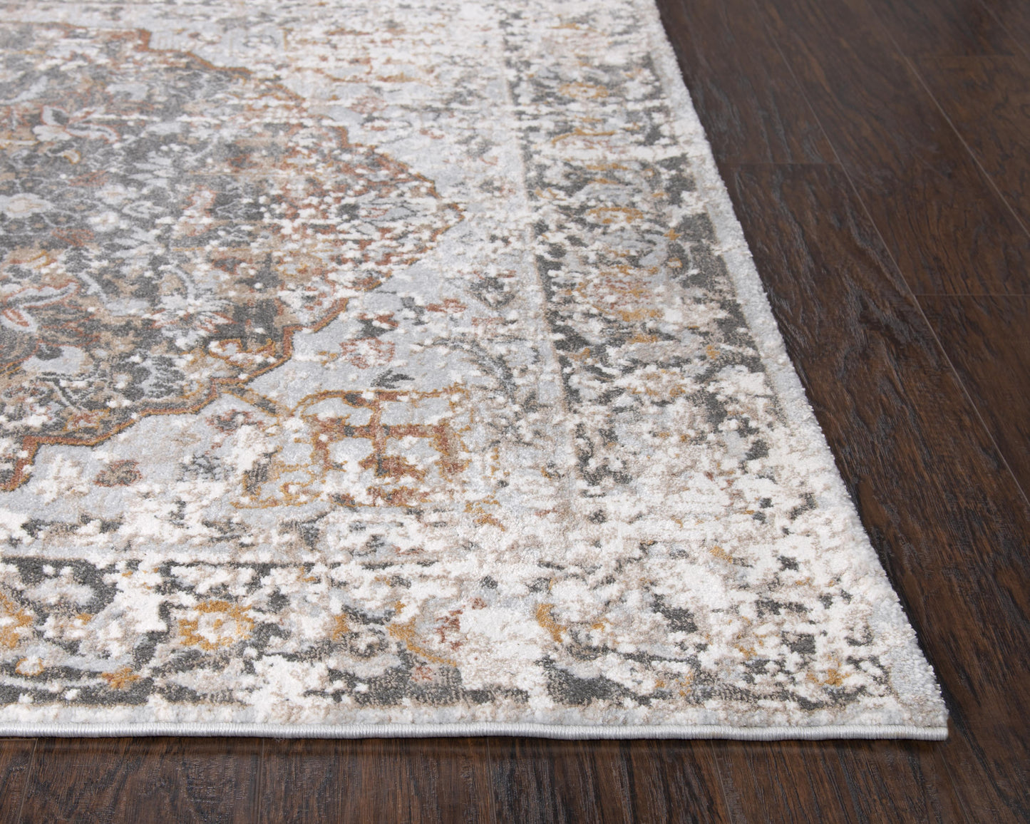 Bristol BRS103 Beige/Copper Machine-Made Rug - Rizzy