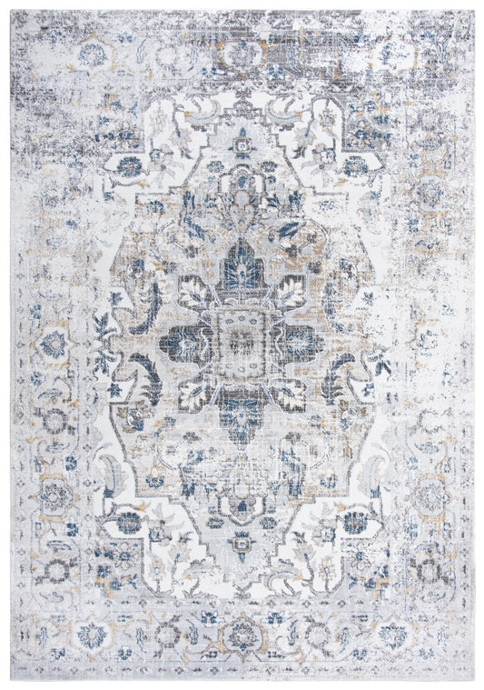 Bristol BRS104 Beige/Blue Machine-Made Rug - Rizzy