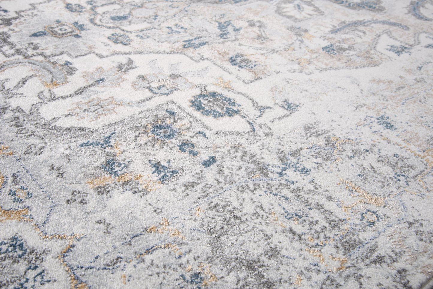 Bristol BRS104 Beige/Blue Machine-Made Rug - Rizzy