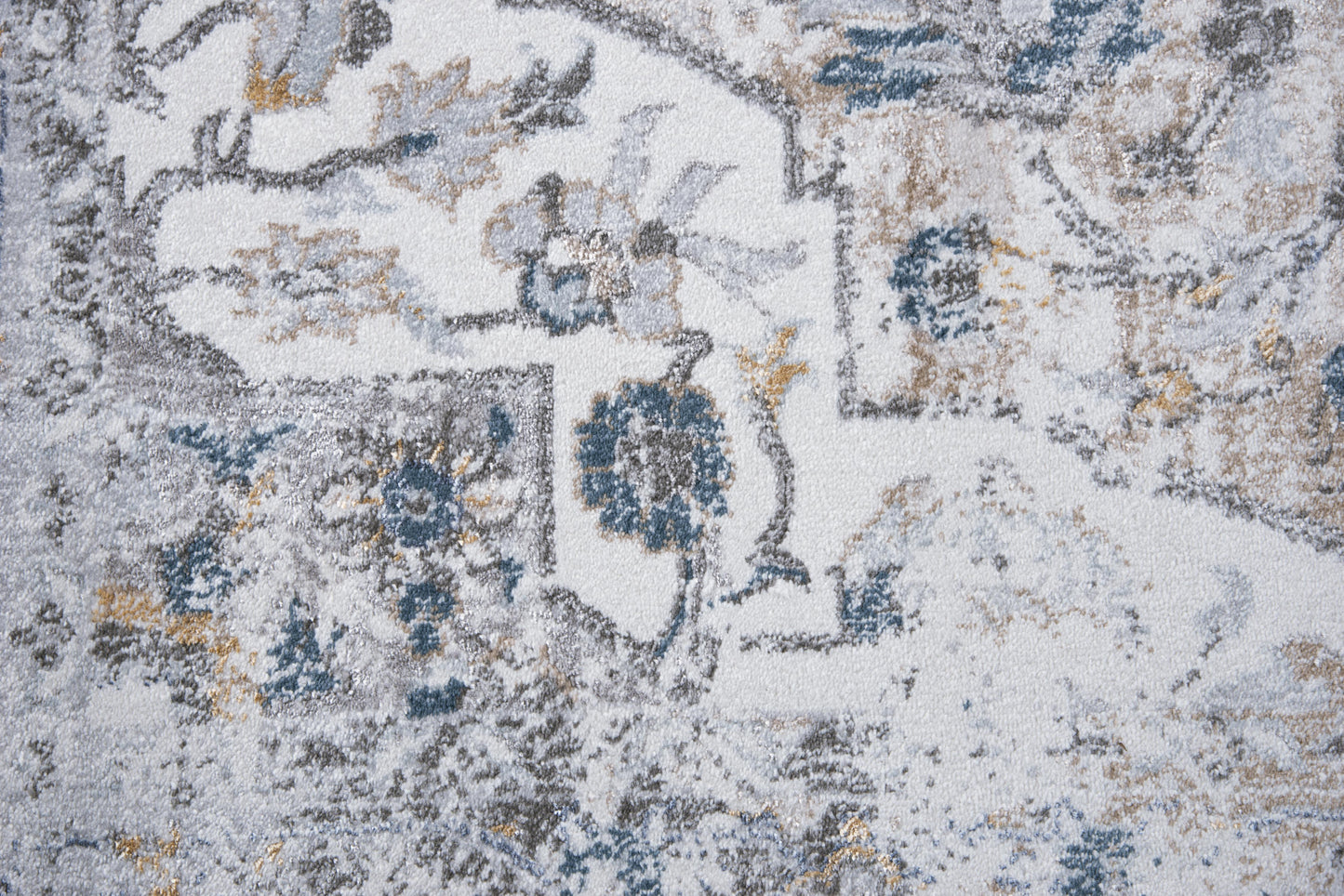 Bristol BRS104 Beige/Blue Machine-Made Rug - Rizzy