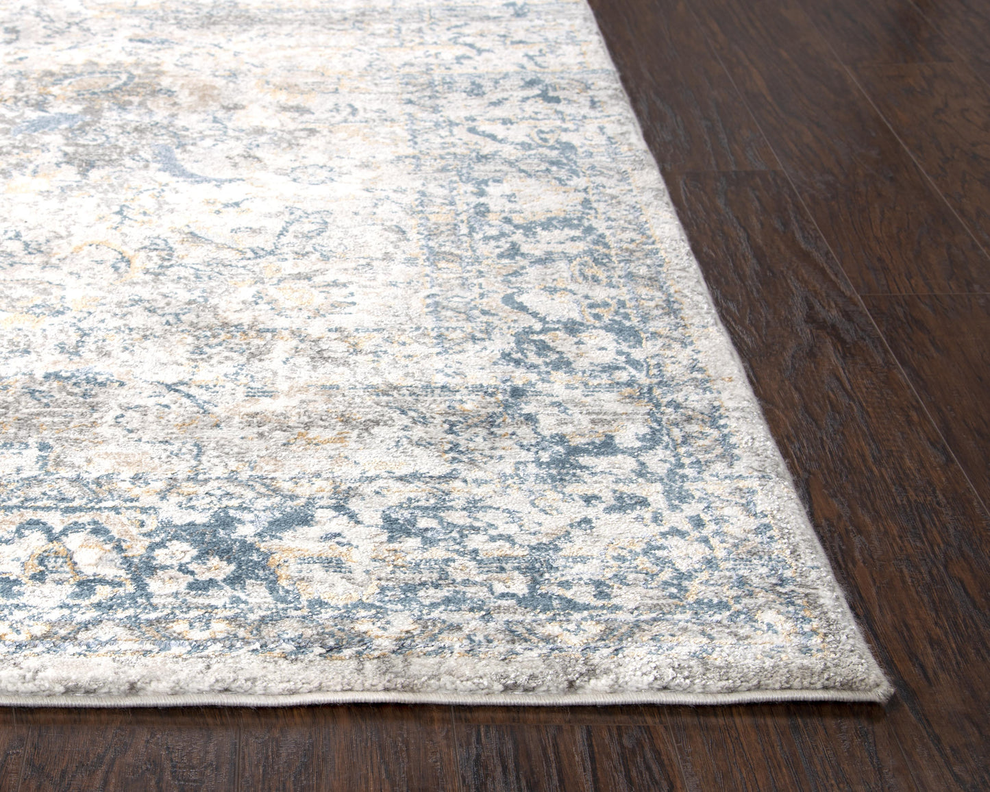 Bristol BRS105 Beige/Blue Machine-Made Rug - Rizzy