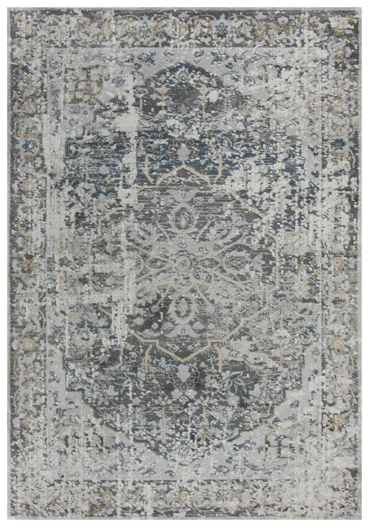 Bristol BRS106 Beige/Blue Machine-Made Rug - Rizzy