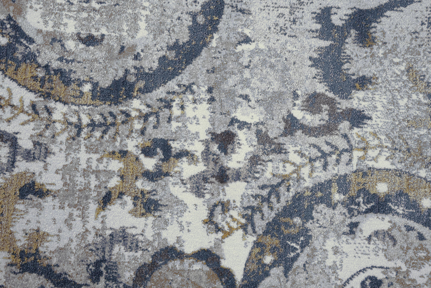 Bristol BRS107 Beige/Blue Machine-Made Rug - Rizzy