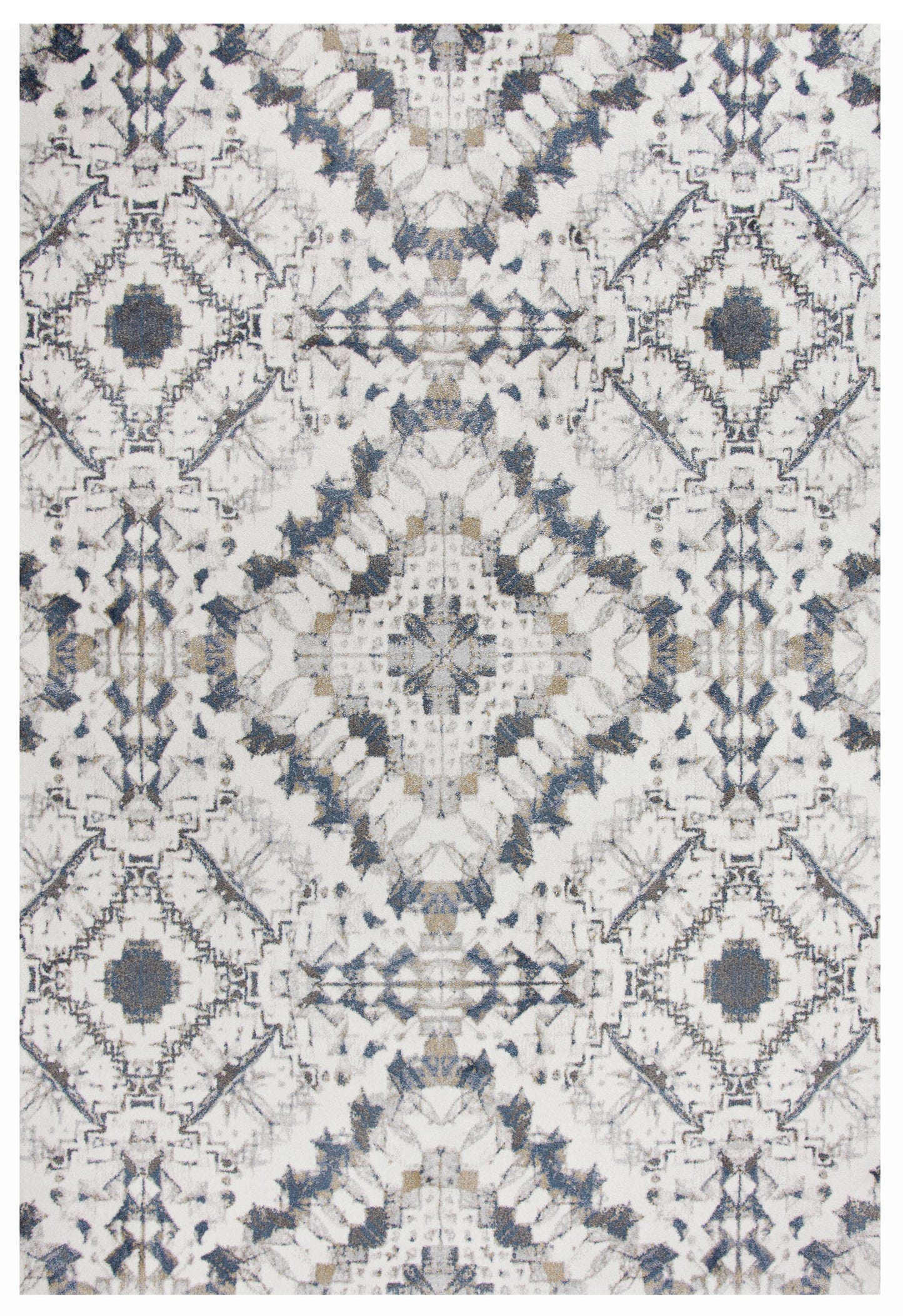 Bristol BRS108 Beige/Blue Machine-Made Rug - Rizzy