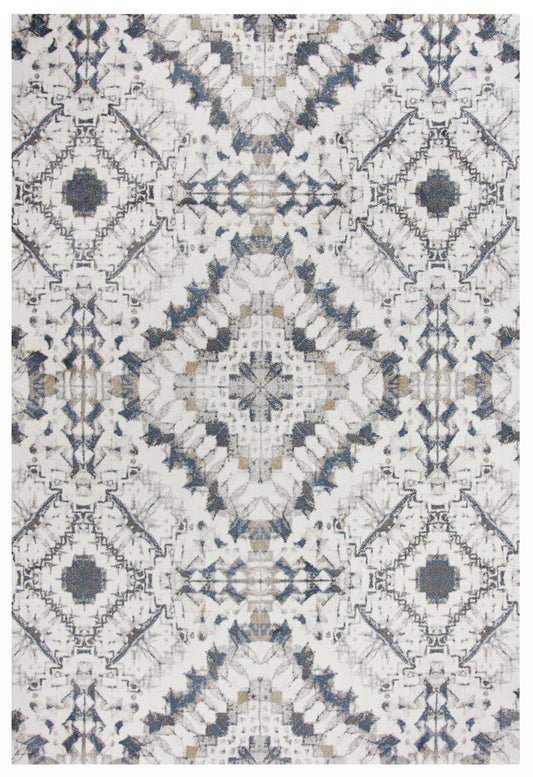 Bristol BRS108 Beige/Blue Machine-Made Rug - Rizzy