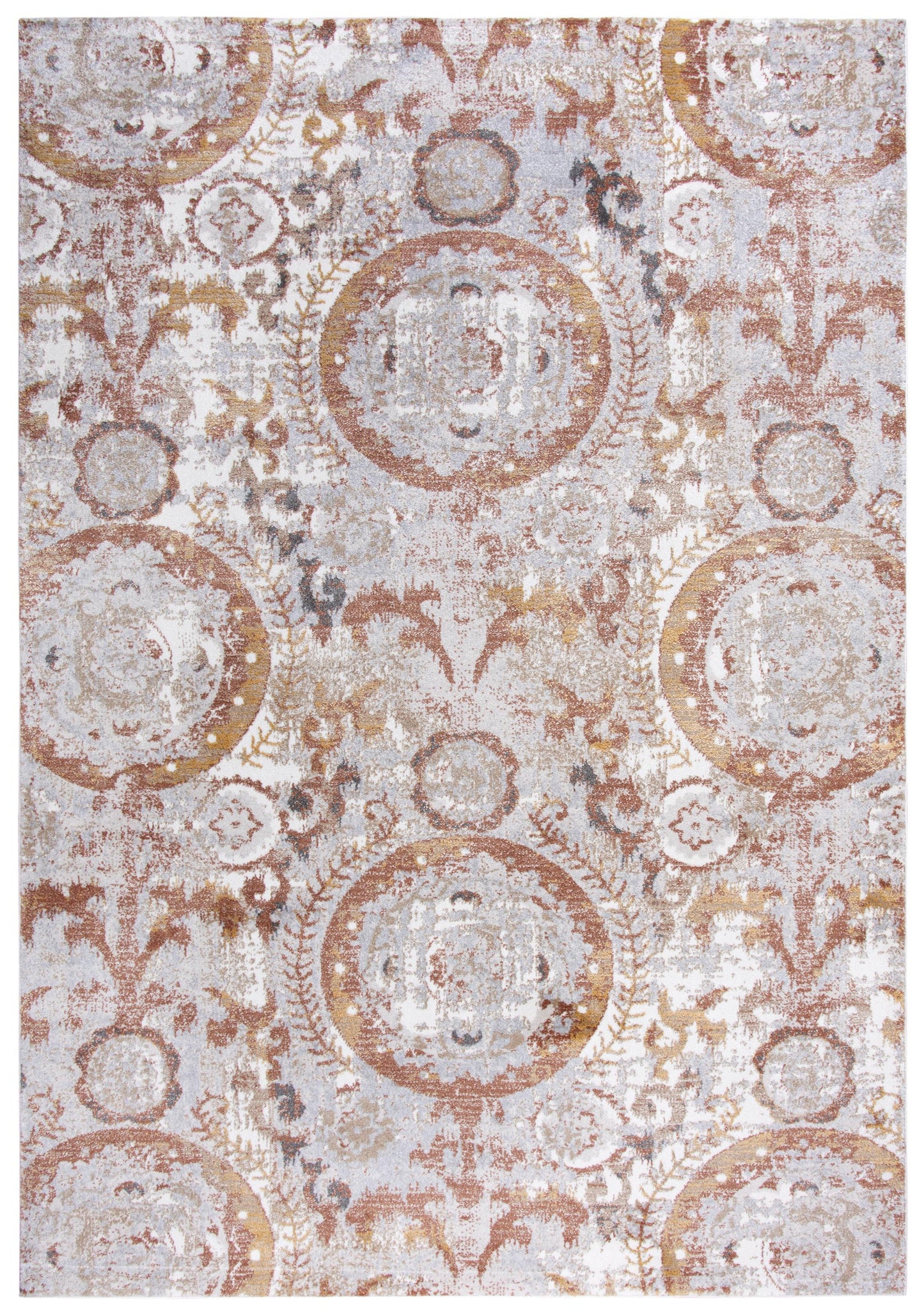 Bristol BRS109 Beige/Copper Machine-Made Rug - Rizzy