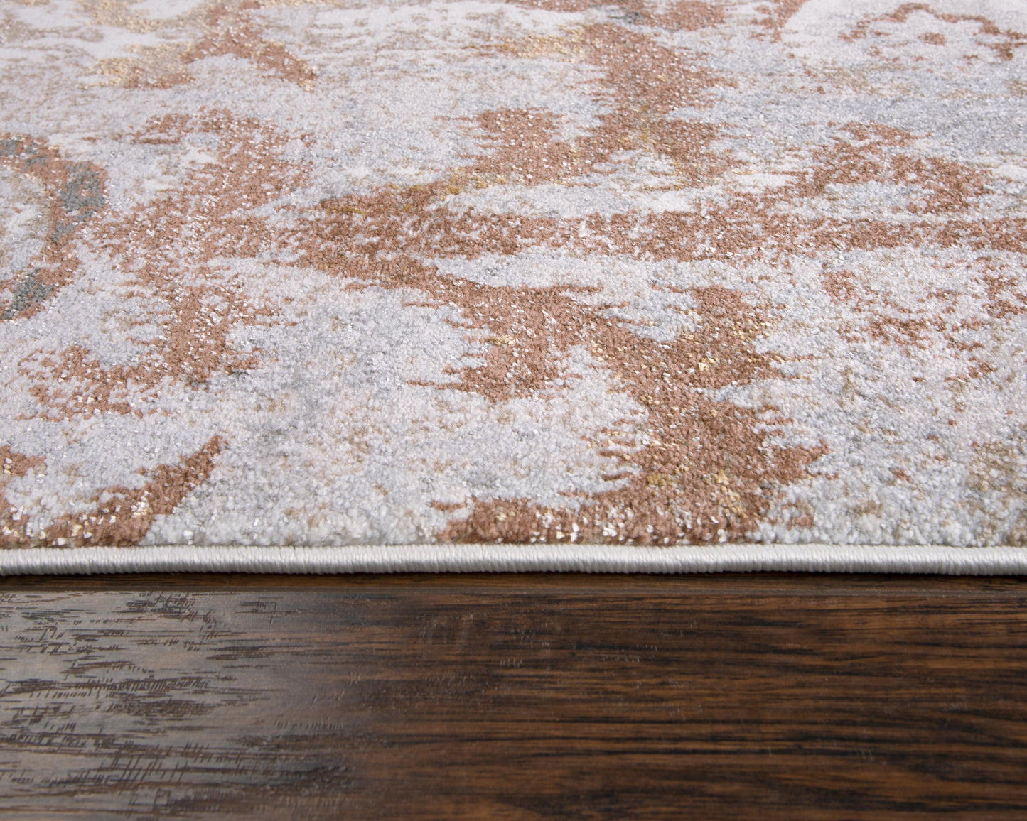Bristol BRS109 Beige/Copper Machine-Made Rug - Rizzy