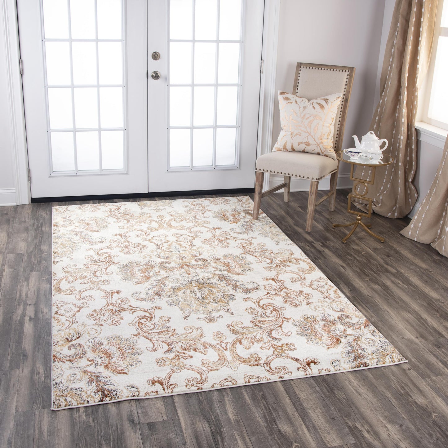Bristol BRS110 Beige/Copper Machine-Made Rug - Rizzy