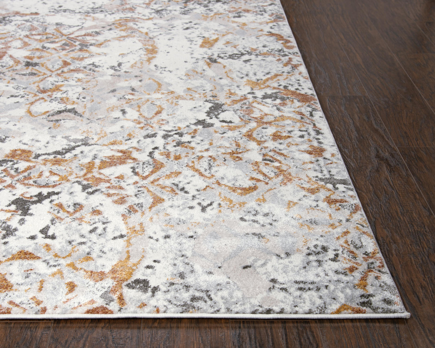 Bristol BRS111 Beige/Copper Machine-Made Rug - Rizzy