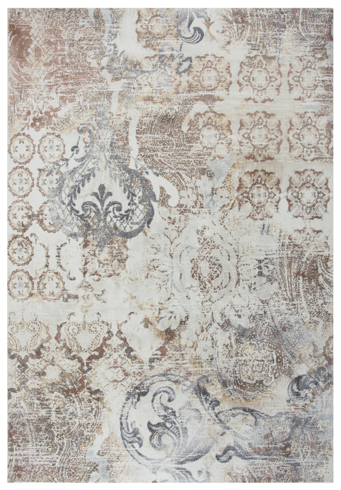 Bristol BRS112 Beige/Copper Machine-Made Rug - Rizzy