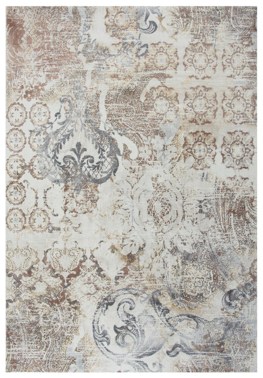 Bristol BRS112 Beige/Copper Machine-Made Rug - Rizzy