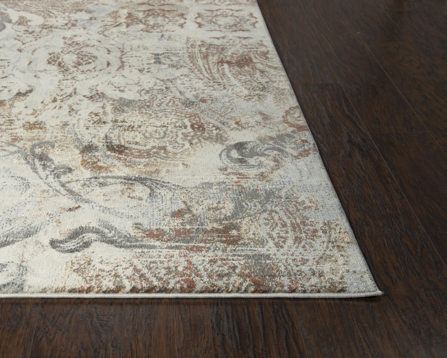 Bristol BRS112 Beige/Copper Machine-Made Rug - Rizzy