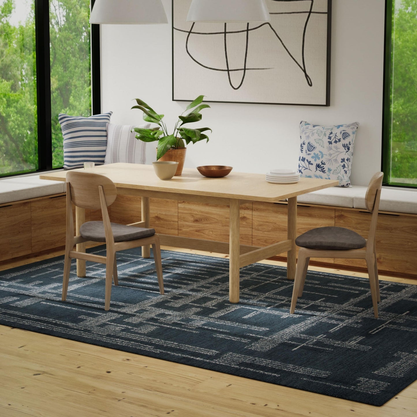 Bixby BX05BL Blue Hand Tufted Rug - Rizzy
