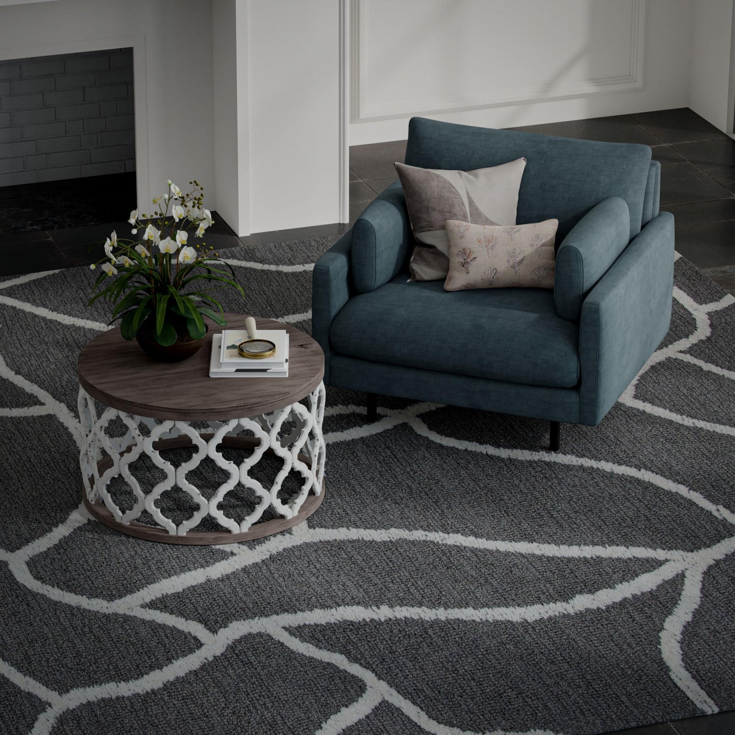 Bixby BX06GR Gray Hand Tufted Rug - Rizzy