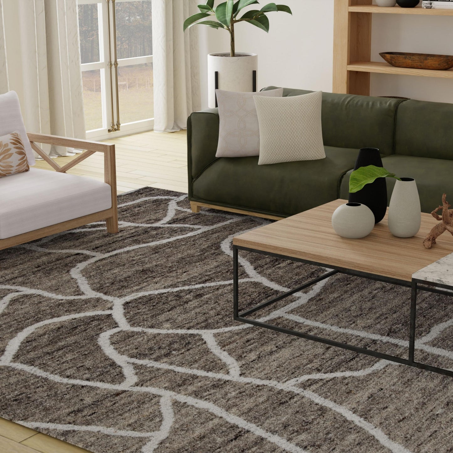 Bixby BX06TN Tan Hand Tufted Rug - Rizzy