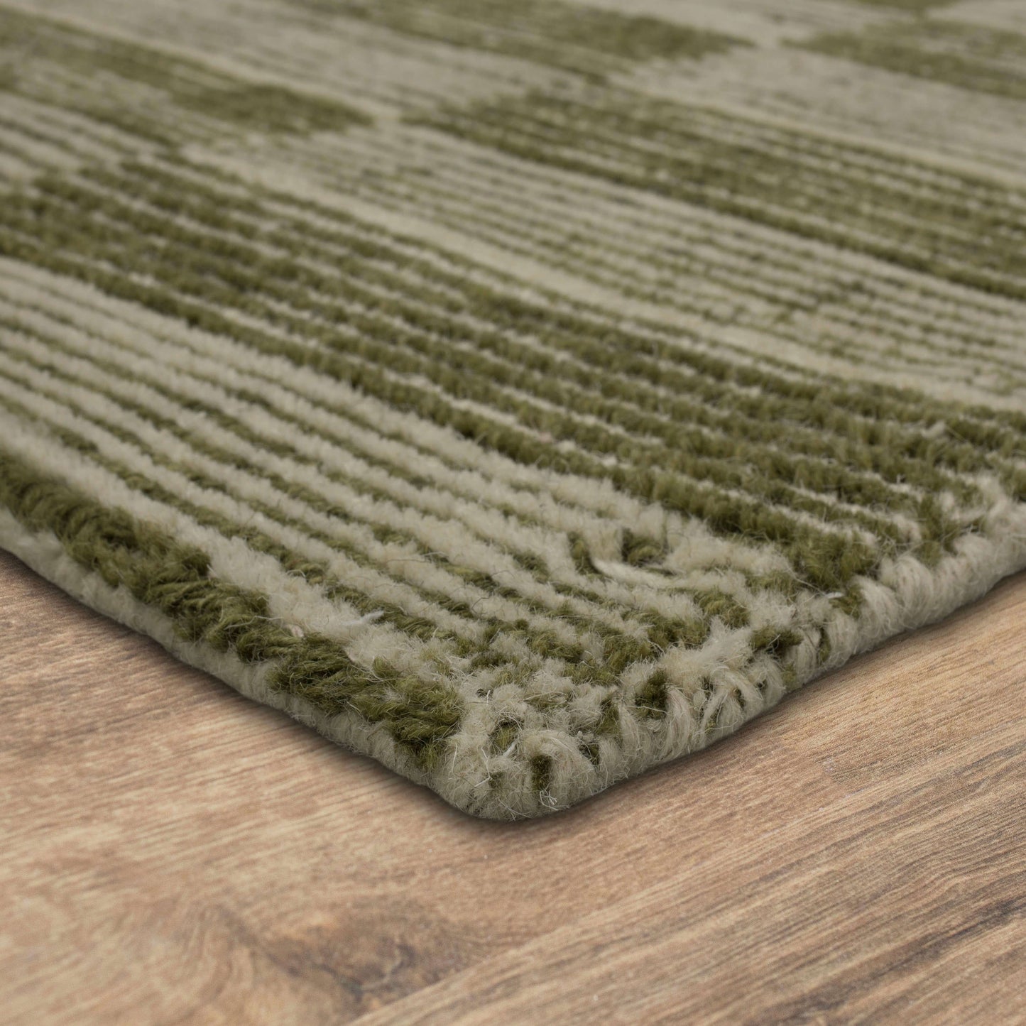 Broken Stripe Moss Area Rug - Karastan