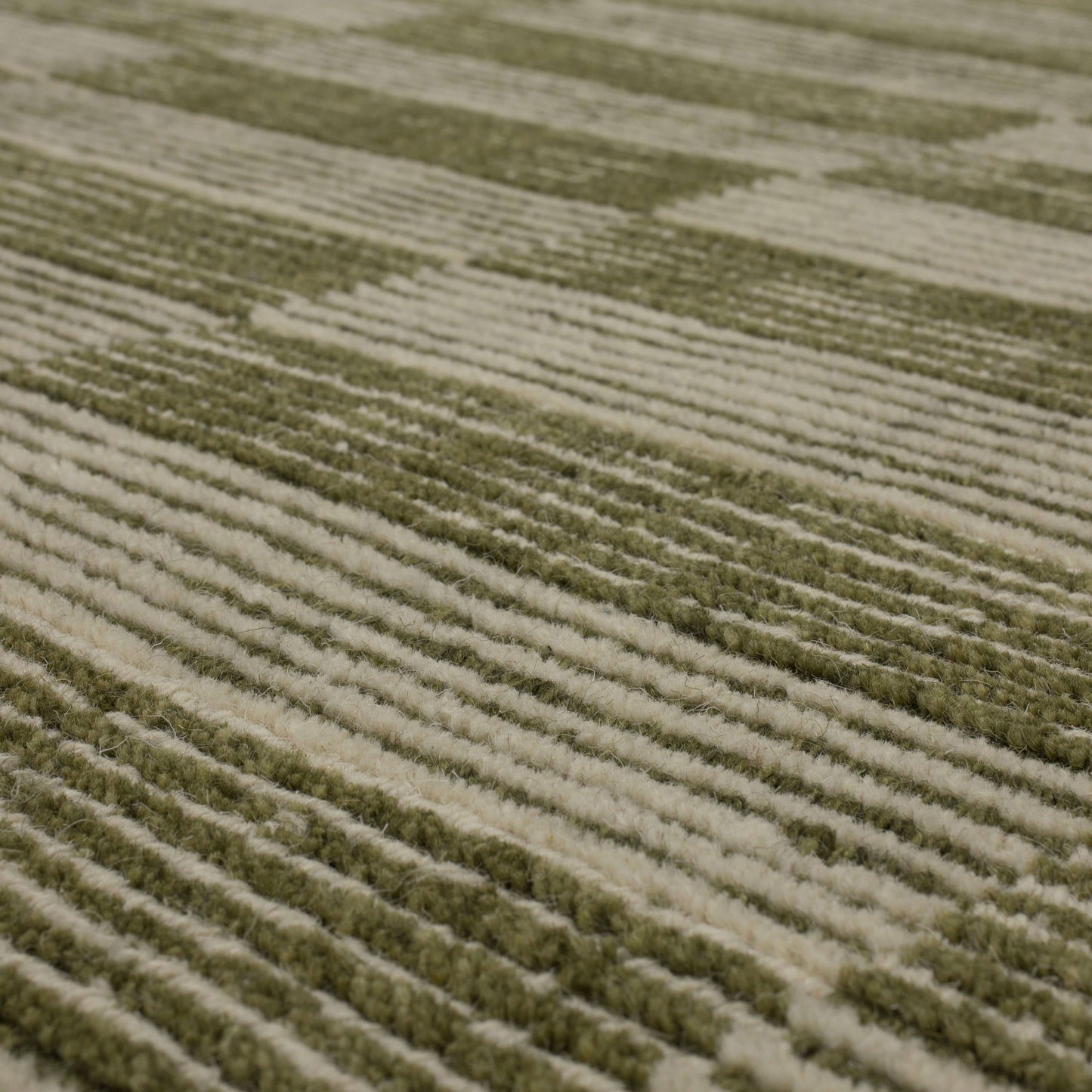 Broken Stripe Moss Area Rug - Karastan