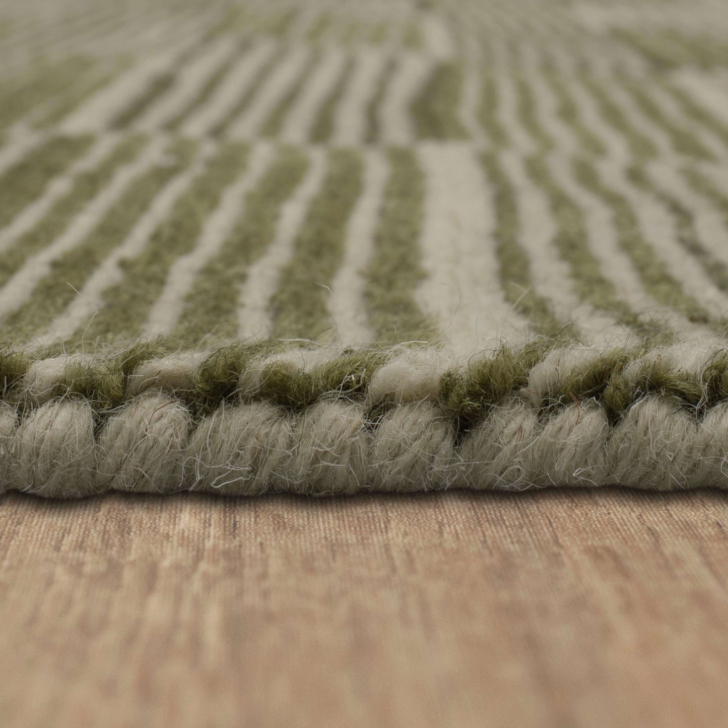 Broken Stripe Moss Area Rug - Karastan