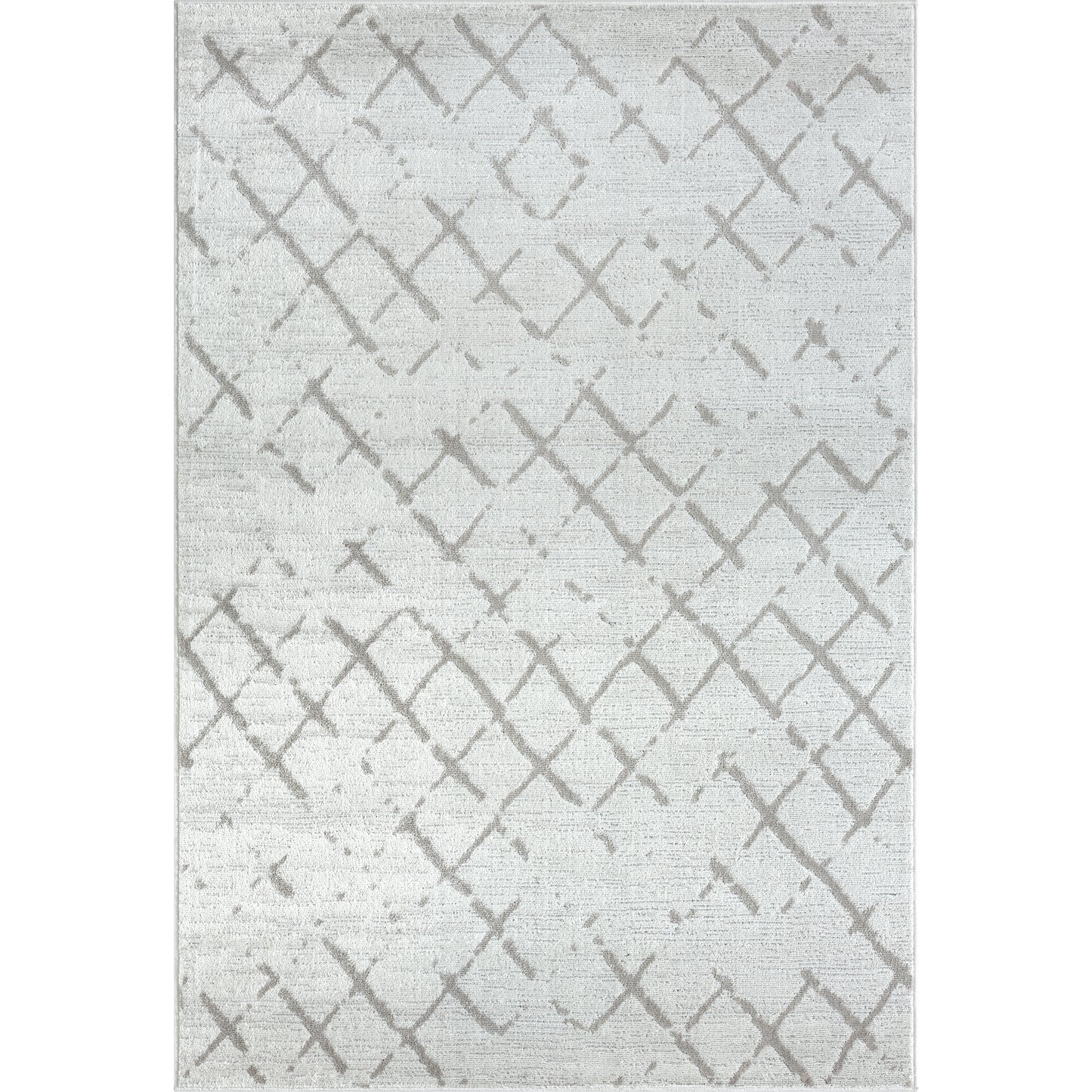 Calgary-82275 Contemporary Power-Loomed Cream/Gray Jute Indoor Area Rug - LR Home