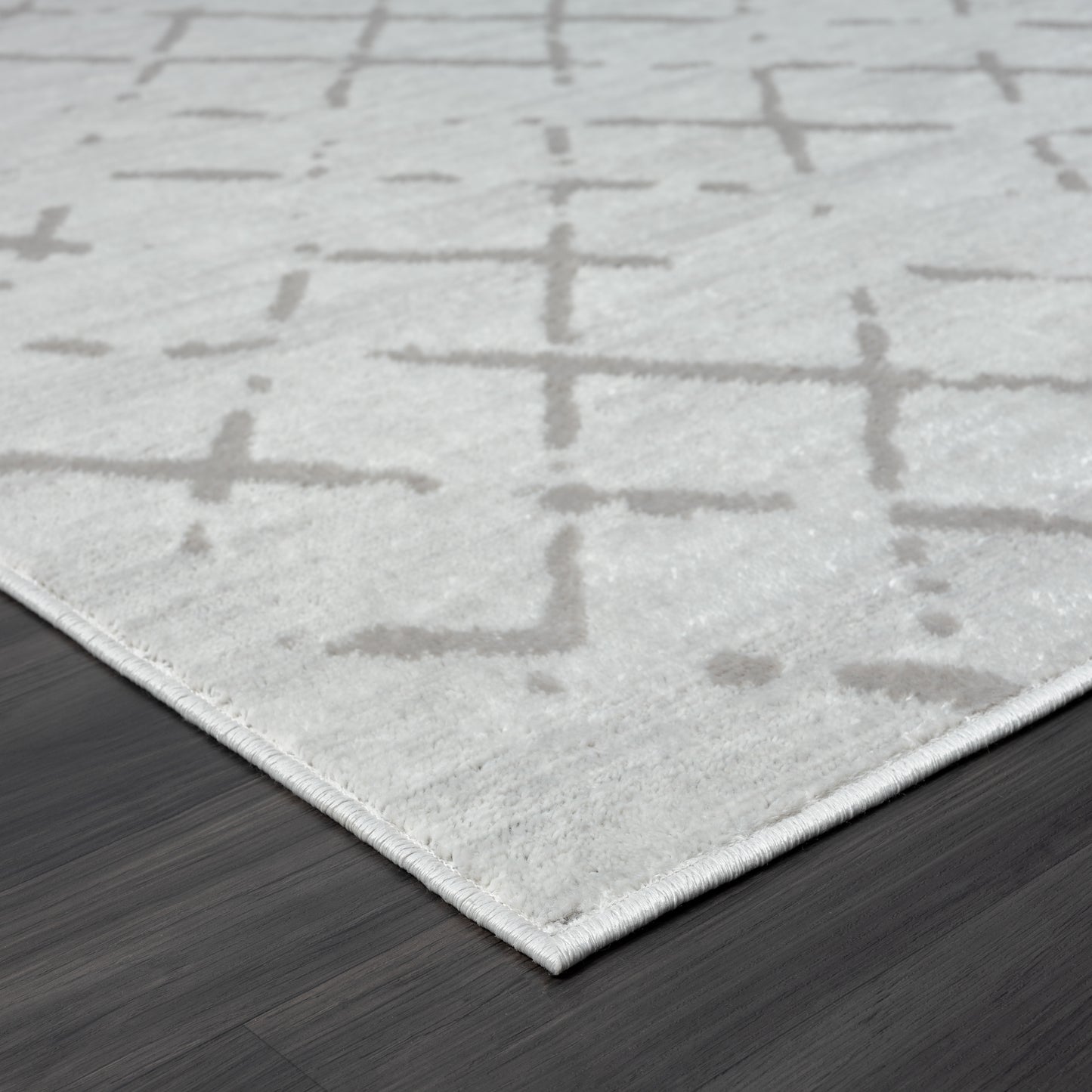Calgary-82275 Contemporary Power-Loomed Cream/Gray Jute Indoor Area Rug - LR Home