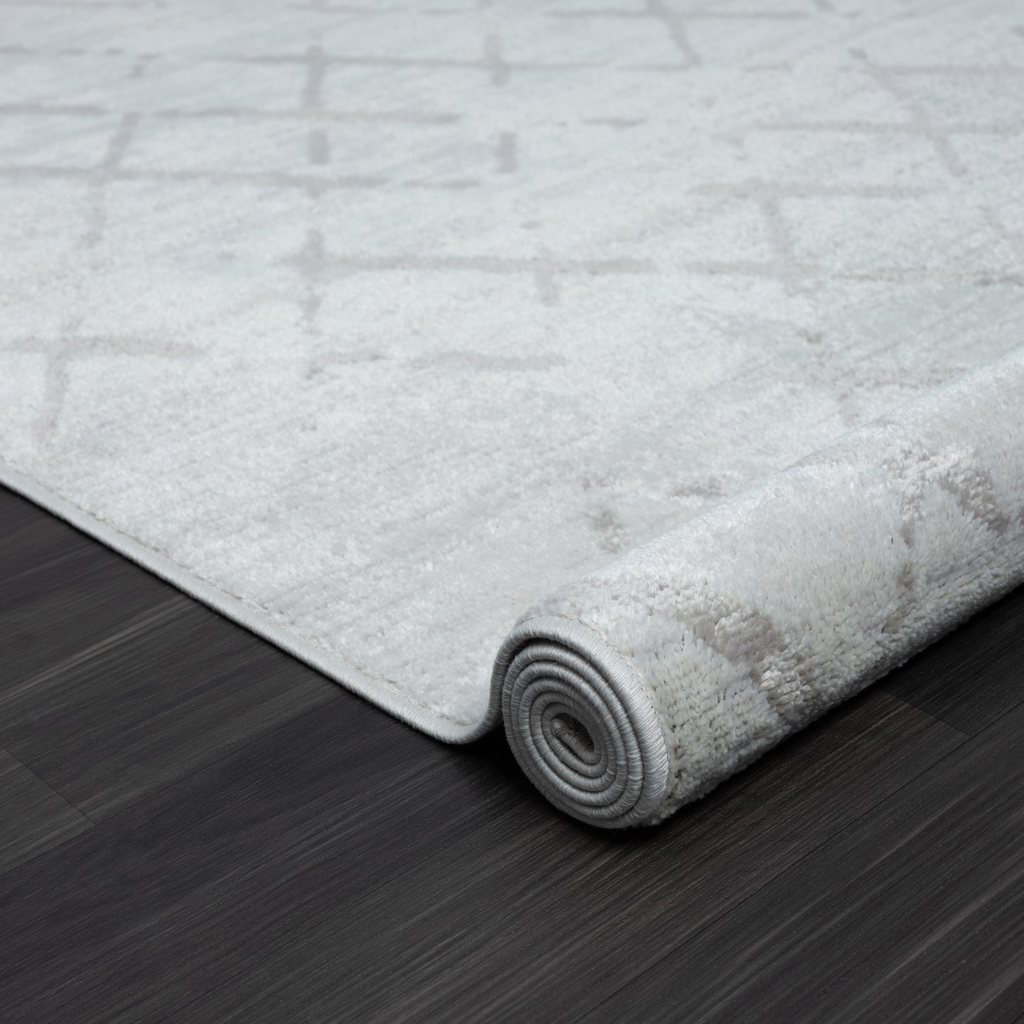 Calgary-82275 Contemporary Power-Loomed Cream/Gray Jute Indoor Area Rug - LR Home