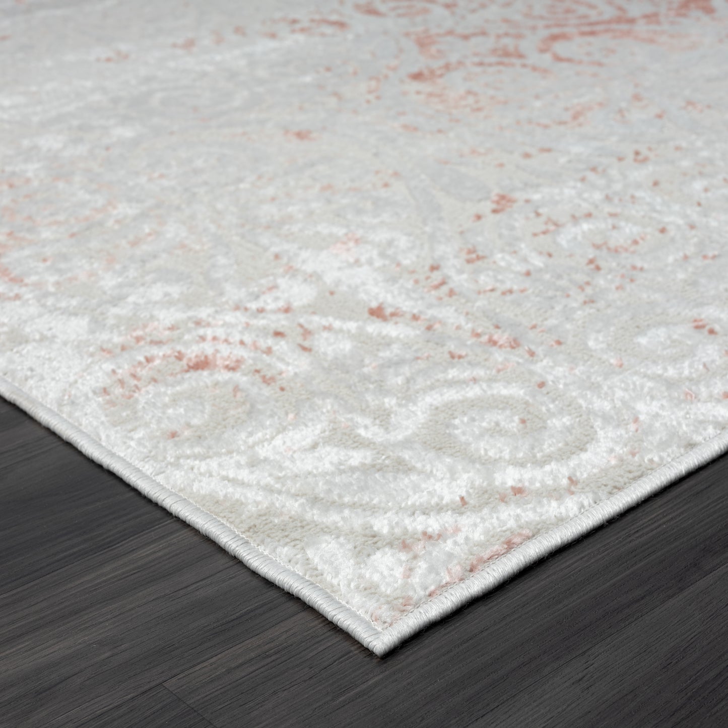 CALGR-82276 Transitional/Casual Machine Made Coral Pink Synthetic Indoor Area Rugs - LR Home