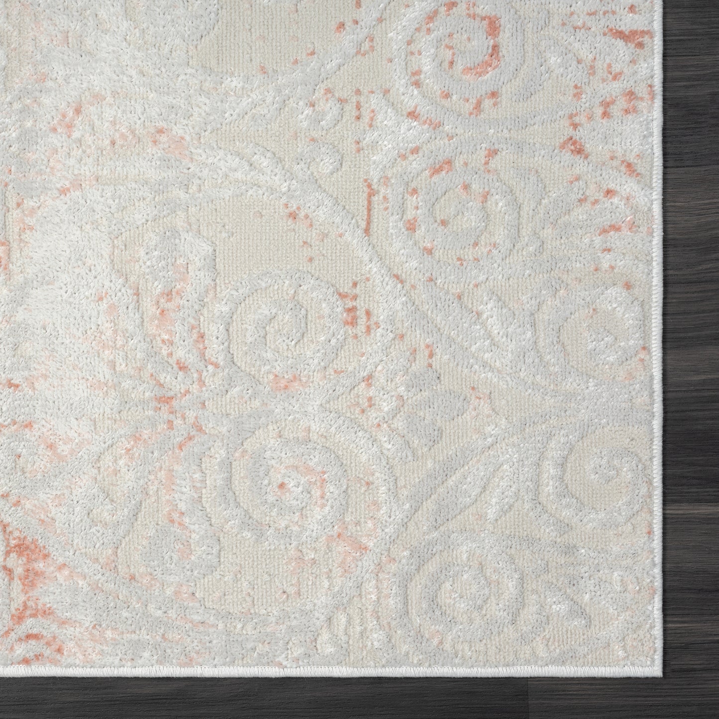 CALGR-82276 Transitional/Casual Machine Made Coral Pink Synthetic Indoor Area Rugs - LR Home