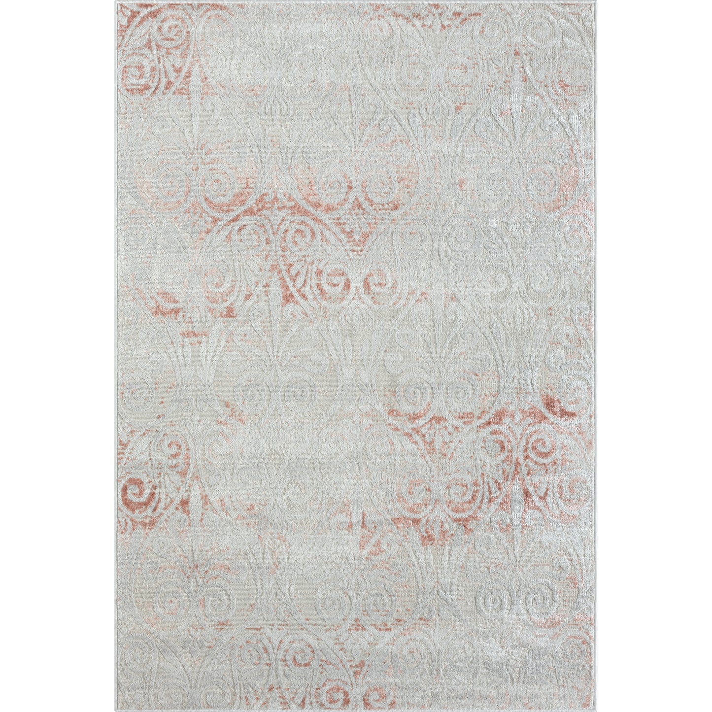 CALGR-82276 Transitional/Casual Machine Made Coral Pink Synthetic Indoor Area Rugs - LR Home