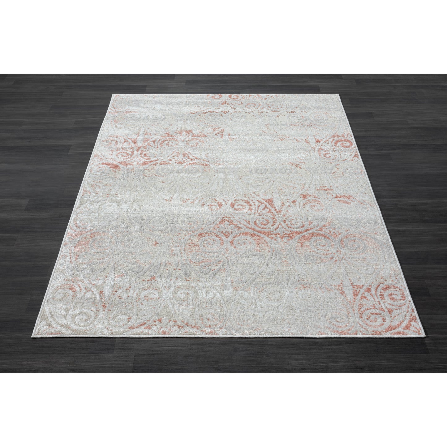 CALGR-82276 Transitional/Casual Machine Made Coral Pink Synthetic Indoor Area Rugs - LR Home